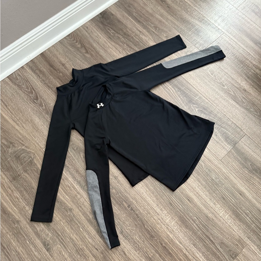 Bundle size YLG Under Armour Black and Gray Performance Top